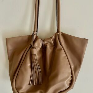 “Landry”  Brown Tote Bag with Tassel